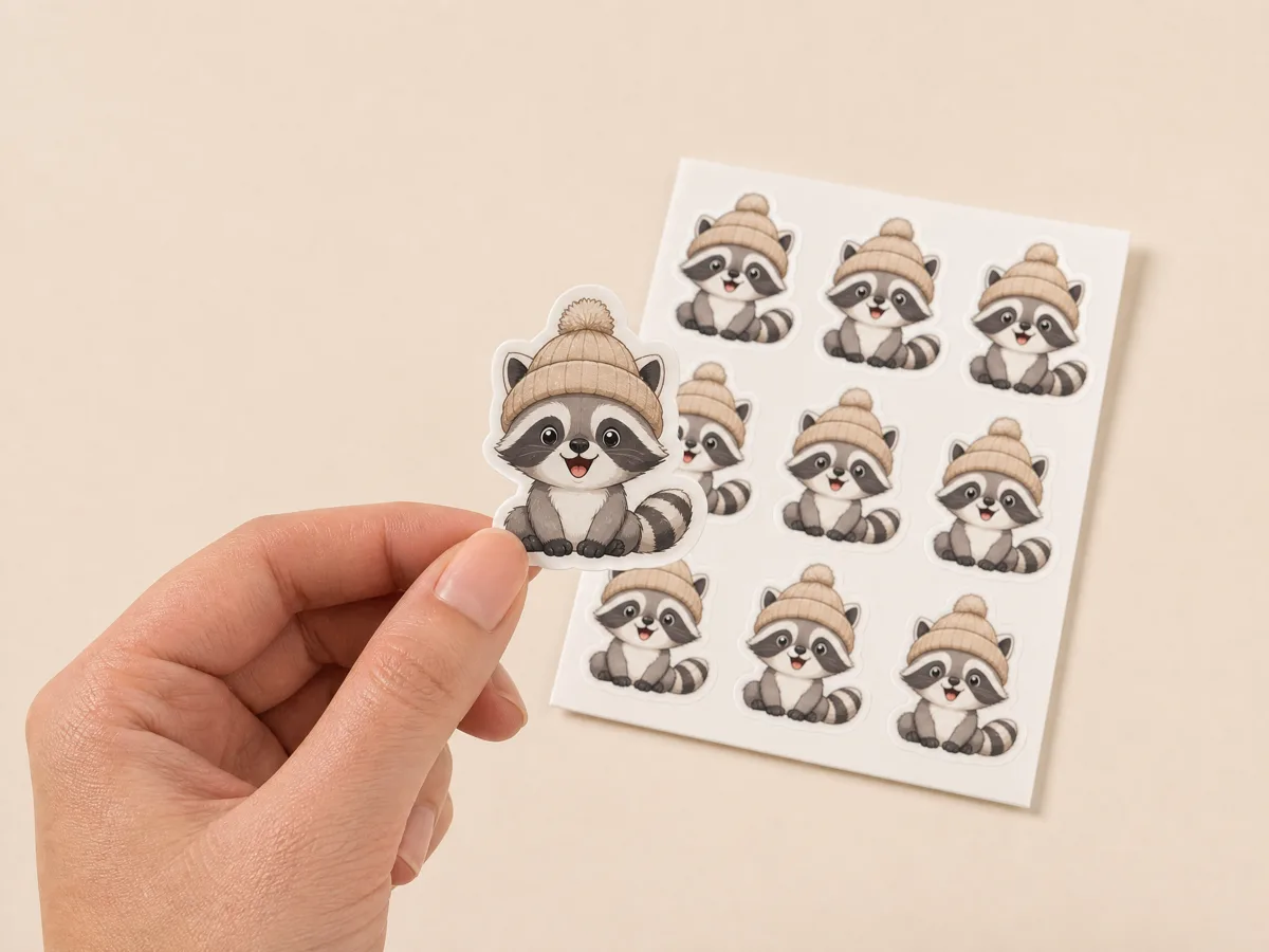 Sticker personalizado de mapache